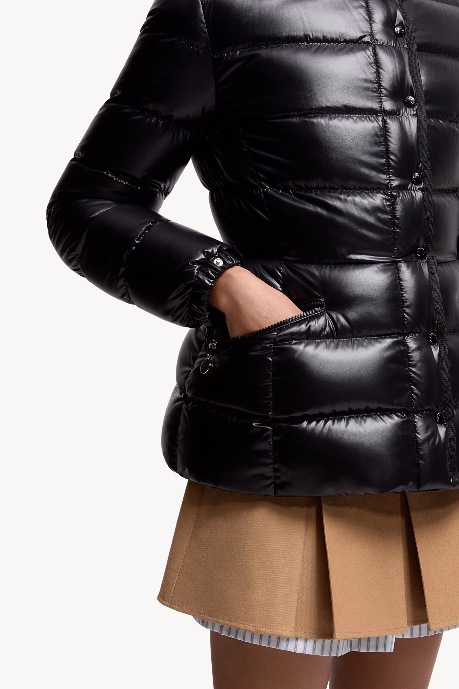 Barante Hooded Short Down Jacket Women Black Moncler 7